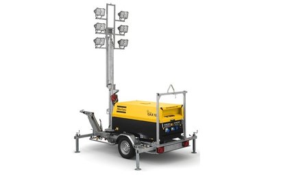 Дизельный генератор Atlas Copco QAX 12, 10кВт. с осветительной мачтой